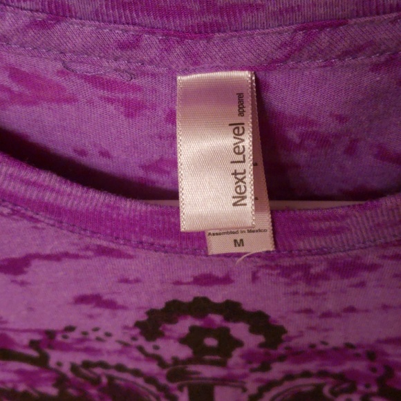 Graphic Tee-Next Level Purple Burnout, Size M - Picture 6 of 9